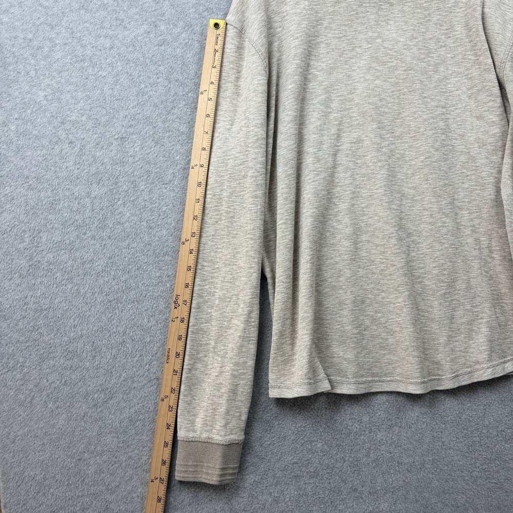 Lucky Brand Shirt Mens XL Oatmeal Gray Henley Long‎ Sleeve Knit Vintage Style - Picture 10 of 10